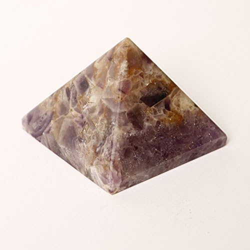 Aqeeqee Natural Amethyst Gemstone Pyramid for Healing (Stone of Concentration)