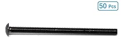 iexcell 50 Pcs M3 x 50 Thread Pitch 0.5 mm Alloy