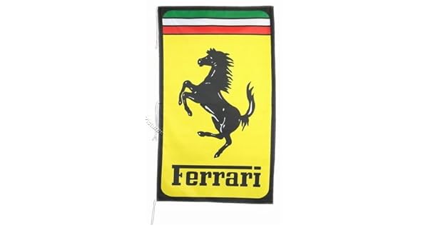 Auto Accessories Ferrari Prancing Black Horse Flag Banner 3 X 5 Ft