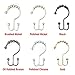 2lbDepot Double Shower Curtain Hooks Rings (Matte Black Decorative Finish) Premium Rust Resistant Stainless Steel Metal Hook, Roller Balls Glide on Shower Rods, Set of 12 pieces