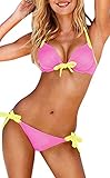 AllPL Womens Sexy Underwire Bikini swimwear Push Up 2 Piece Tankini (10 colors,SML Size )