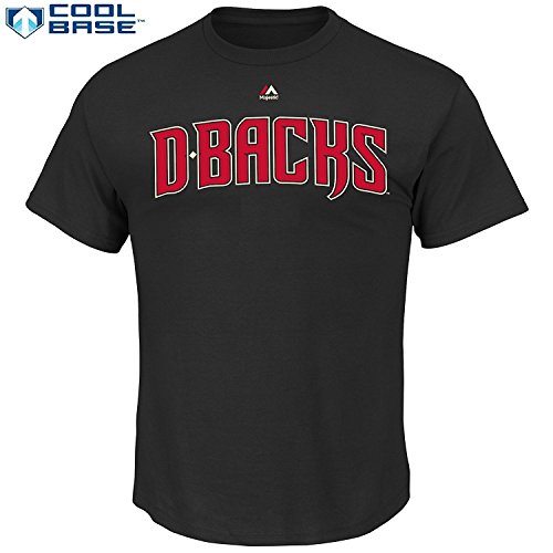 Arizona Diamondbacks Men's Synthetic Cool Base Wordmark T-shirt - Small