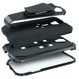 Samsung Galaxy S4 Case - Poetic Samsung Galaxy S4 Case [Revolution Series] - [Heavy Duty] [Dual Layer] Complete Protection Hybrid Case with Built-In Screen Protector for Samsung Galaxy S4 Black (3 Year Manufacturer Warranty From Poetic)