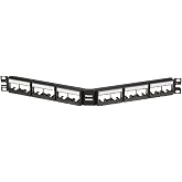 Panduit CPPLA24WBLY Angled 24-Port Patch Panel, Black
