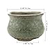 T4U Small Green Ceramic Succulent Planter Pots with Drainage Hole Set of 6, Spring Glaze Porcelain Handicraft Plant Holder as Gift for Mom Sister Daughter for Home Office Garden Desktop Decoration