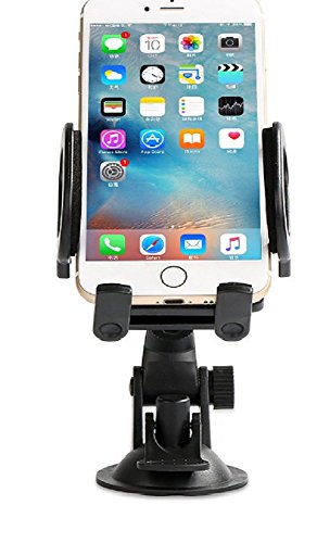 Top Rated Car Mount Universal Smartphone and GPS Holder Windshield or Vent Mount Option Iphone 6S Plus 6S 5S Samsung Galaxy S7 S6 S5 Note 5 4