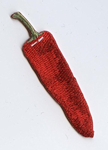 Large Red Chili Pepper Iron on Embroidered Patch
