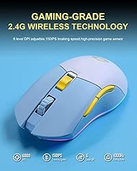DAREU Premium Wireless Gaming Keyboard and Mouse