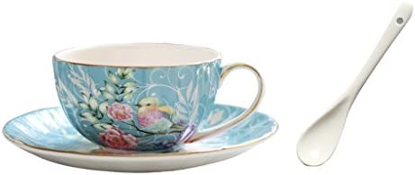 HYLR Handmade lovers coffee cup cappuccino cup tea mug with saucer and spoon capacity 200ml usd for home office coffee shop