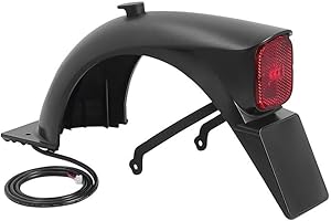 Rear and taillight bracket for Ninebot E2E2 Plus electric scooter, crafted from resistant plastic to shield rear wheel agains