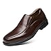 La Milano Wide Width Mens Geniune Leather Moc Toe Slip On Dress Shoe in EEE Width