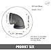 10 Pack Elbow Pipes - Black Malleable Iron Brooklyn Pipe Fittings | 3/4