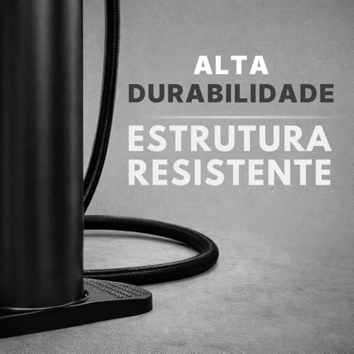 Bomba de Ar Manual Portátil para Colchão Inflável, Piscina, Boias e Bolas | Plástico Resistente, Mangueira Flexível, Bicos Adaptadores