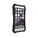 IPhone SE Case,WishLotus Shockproof Drop Proof Water Resistant Carbon Fiber Zinc Magnesium Alloy Metal Gorilla Glass Heavy Duty Armor Case Cover for Apple iPhone SE (2016) & iPhone 5S 5 (Black)