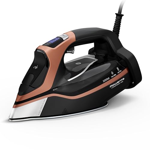 Rowenta Steamforce Pro Dampfbügeleisen, 3200 W, 75 g/Min. kontinuierliche Dampfabgabe, extrastarker Dampfstoß, 350 ml-Wassertank, kratzfeste Bügelsohle, Anti-Ka