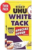 UHU white tack twin pack - sticky reusable adhesive