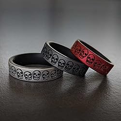 Knot Theory Skulls Silicone Ring for Men and Women
