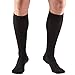 Truform 30-40 mmHg Compression Stockings for Men and Women, Knee High Length, Closed Toe, Black, Large