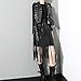 Women's Leather Fringe Dress Belt Gypsy Style Tassel Belt Black