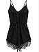 Month Women Strap Sleeveless Lace Chiffon Jumpsuit Rompers Playsuit Black Medium