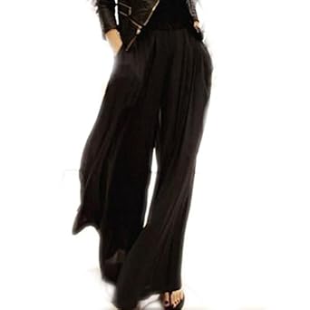 Amazon シフォン ワイドパンツ ガウチョパンツ ロング 春 夏 秋 冬