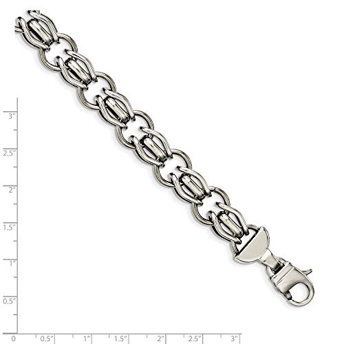 Ryan Jonathan Fine Jewelry Sterling Silver Celtic Cross Pendant Ryan Jonathan Fine Jewelry Stainless Steel Fancy Link Bracelet