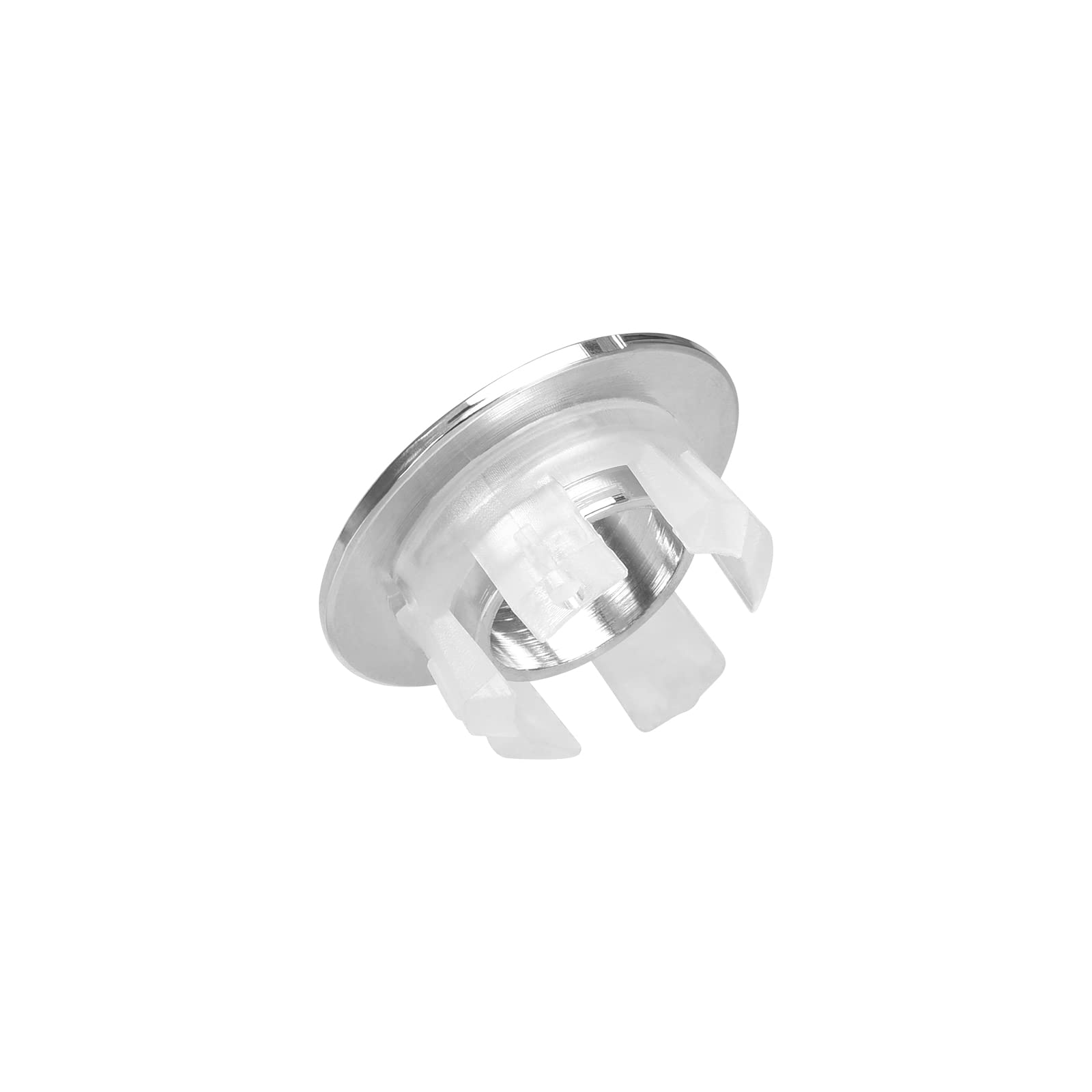 DTGN 30x13.5mm(DxT) Sink Overflow Cover - Good for Bathroom Kitchen Sink - Copper Basin Trim Insert in Hole Round Caps - Silver Tone