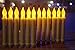 LED-Magic(TM) Set of 12 Flameless Ivory Mini Wax Dipped Flickering Amber LED Battery Timer Taper Candles