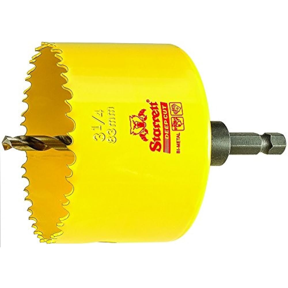 HSS BIMETAL, DEEP CUT HOLE SAW ARBOR, 31/4" 83MM DIAMETER Industrial