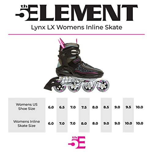 5th Element Lynx LX Roller Blade Inline Skates for Women with High