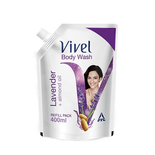 Vivel Body Wash, Lavender and Almond Oil, 400 ml (Pack of 2)