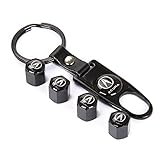 EZKEY Pack of 4 Universal Wheel Tire Valve Stem Air Caps Covers and 1 pc Keychain fit for Acura