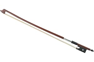 Violin Bow 1/10 1/8 1/4 Size, Red Sandalwood Brazilwood Violin Bow With Real Mongolian Horsehair, Well-Balanced Lightweight D