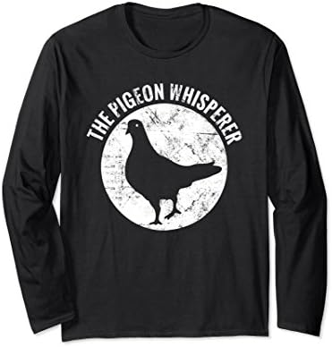 Unisex Pigeon Whisperer Long Sleeve T-shirt, homing trainer gift Large Black