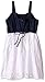 Speechless Girls' Denim To Crochet Lace Knee Length Sleeveless Back Zipper