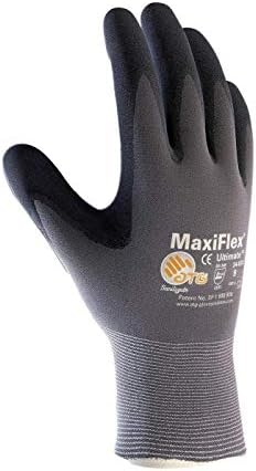 MaxiFlex Ultimate 34-874/XL Seamless Knit Nylon/Lycra Glove with Nitrile Coated Micro-Foam Grip on Full Hand -12 Pack