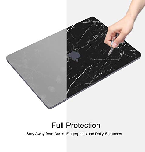 Digi-Tatoo 4-in-1 MacBook Skin Decal Sticker Compatible with Apple MacBook Pro 13 Inch w/Touch Bar (Model A1706/A1989), Full Body Protective, Removable and Anti-Scratch, Black Marble - Thumbnail 2