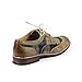 Ferro Aldo Julian MFA19266APL Mens Classic Plaid Brogue Wingtip Perforated Oxford Derby Dress Shoes, in Brown Plaid, Size 10.5