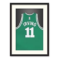 Athletes Jersey Theme Wall Art Black Framed Canvas Prints Home Decoration for Bedroom, Livingroom Ready to Hang - 23x31 inches