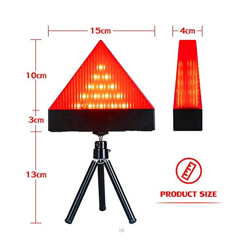 2-in-1 LED Warning Triangle Light Roadside Hazard Warning Light Reflective Warning Road Safety Triangle Kit Led Emergency Beacon Light Rooftop Strobe Light for Car Truck Boat - Thumbnail 7