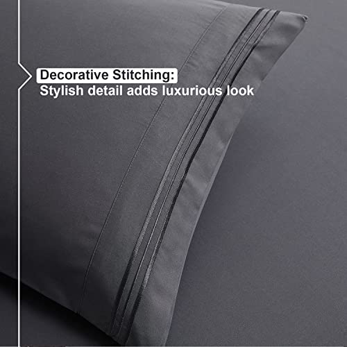 Nestl Split King Sheets for Adjustable Beds 5 Piece Split King Sheets Set, Deep Pocket, Hotel