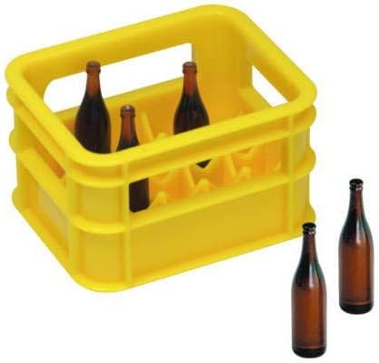 Amazon 誰得 俺得 シリーズ 二輪台車とビールケース 4 ビールケース イエロー ビール瓶5本付 単品 カプセル玩具 おもちゃ