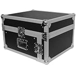 Seismic Audio - SAMRC-4U - 4 Space Rack Case with Slant Mixer Top - PA/DJ Pro Audio Road Case
