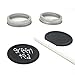 10 x Smiths Chalkboard Mason Jar Lids, reversible lids & reusable with Magic White Pen (Standard Size Mason Jars)