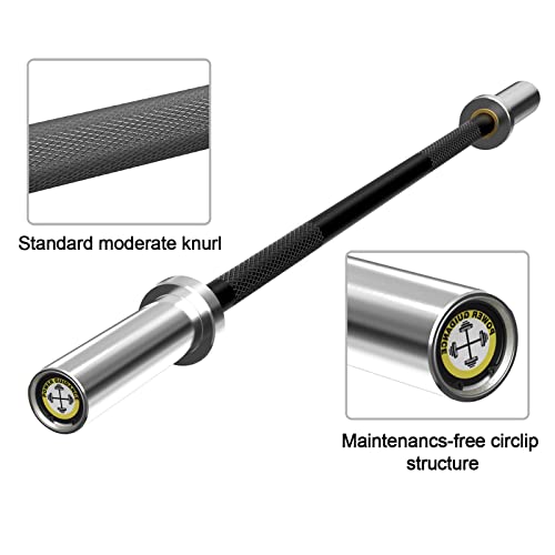 POWER GUIDANCE Chrome Olympic Barbell Bar, Weight Bar for lifting, Hip