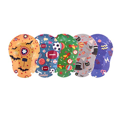EGOOL Eye Patches for Kids, Treatment of Lazy Eye (Amblyopia), 5 Cute Colorful Patterns, 50 Pack Individually Wrapped, Regular Size for Boys
