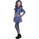 Costumes USA Disney Descendants 2 Evie Costume for Girls, Size Medium, Includes a Dress, Leggings, and Fingerless Gloves