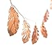Ling's moment Rose Gold Feather Copper Metal 5Ft 10 LED Lantern String Lights for Party Decorations Rose Gold Bedroom Decor Fairy Lights Bohemian Decorations Wall Decor Bridal Shower Patio Lighting