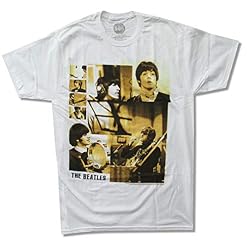 JBT The Beatles Studio Pictures White Men T Shirt White XXL - Les Beatles, Paul McCartney, John Lennon, RIngo Starr, George Harrison