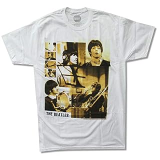 JBT The Beatles Studio Pictures White Men T Shirt White XXL - Les Beatles, Paul McCartney, John Lennon, RIngo Starr, George Harrison